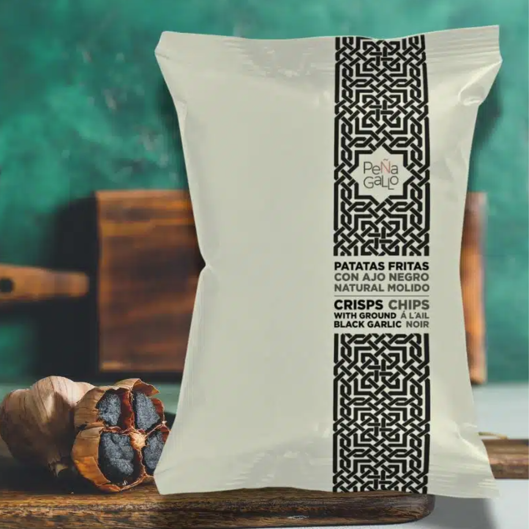 Alta Gama Foods - Wholesale Chips - Penagallo Black Garlic Potato Chips, 4.23 oz1