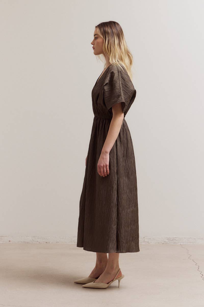 Grade & Gather - Wholesale Dress - Women's - 61206 - BAT WING SHORT SLEEVE DRESS2