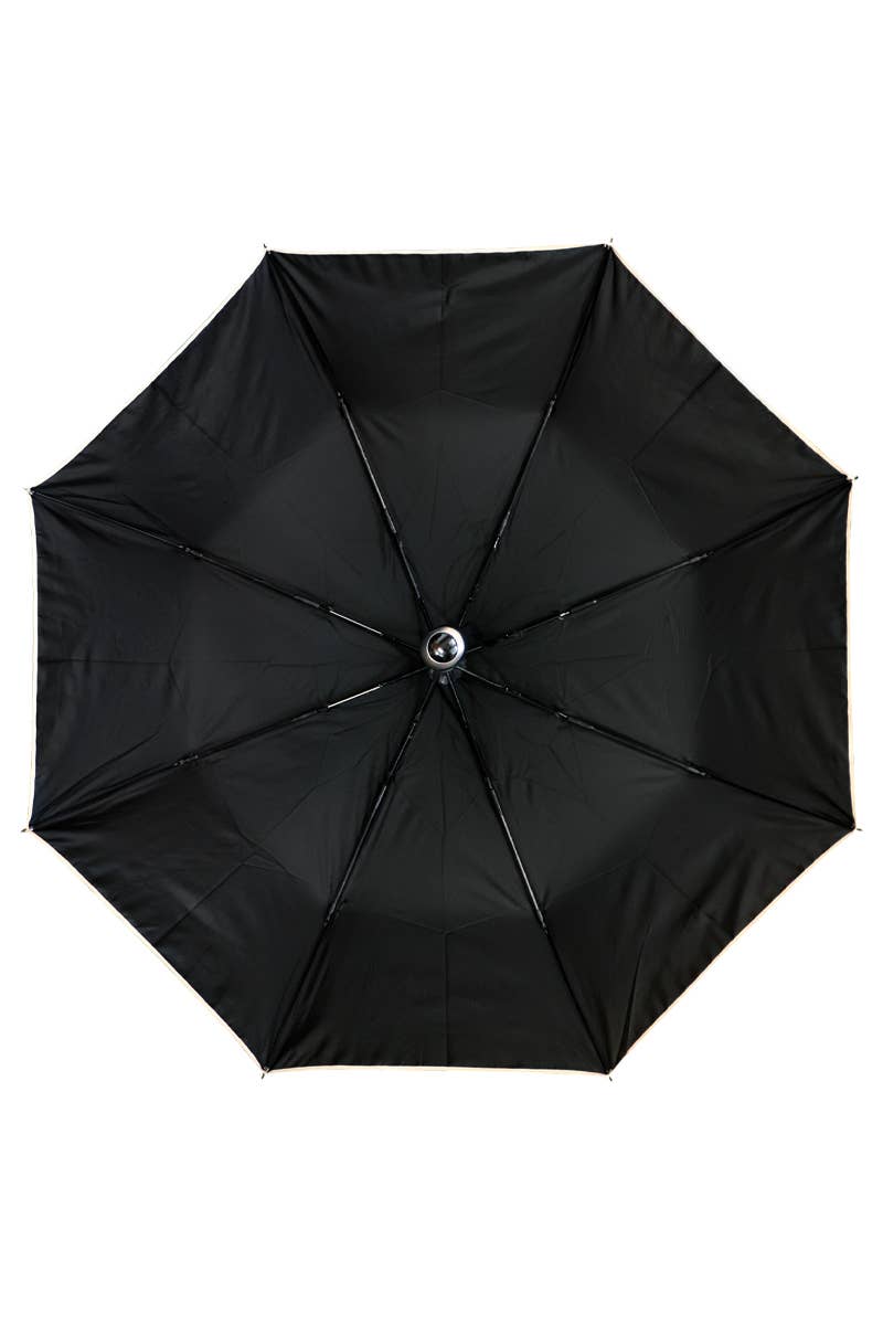 Cap Zone - Wholesale Umbrella - Unisex - Solid Khaki Outline Compact Travel Size Umbrella4