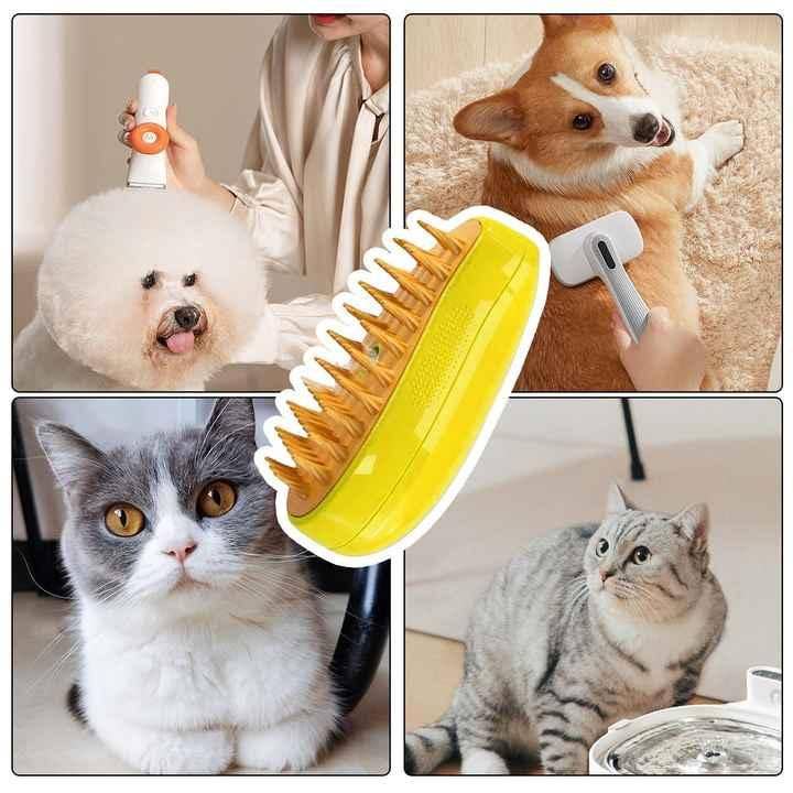 VIGOR – wholesale Pet brush – Cat/dog – Self Cleaning Cat Steamy Brush for Massage Grooming Removing6