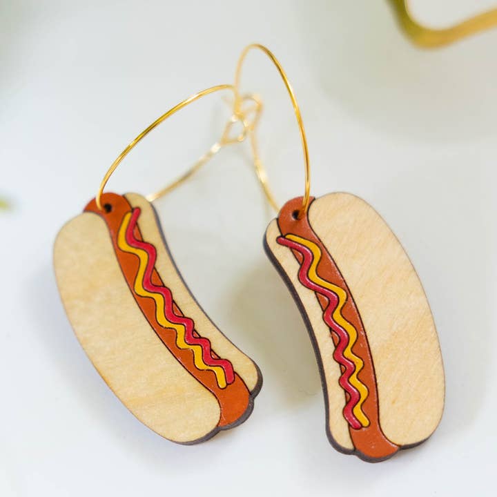 Brincos de Argola Quente Dog por atacado de Le Chic Miami