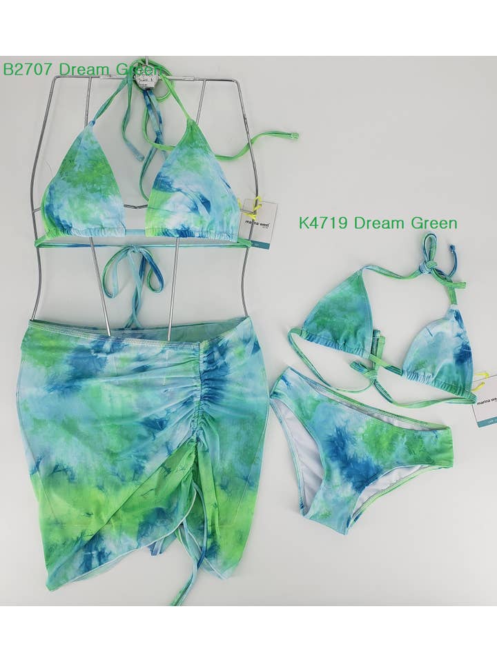 MARINA WEST SWIM – Großhandel Bikini – Damen – Triangel-Top, Bikini, Netzrock 3-teiliges Set B2707-GREEN SUMMER5