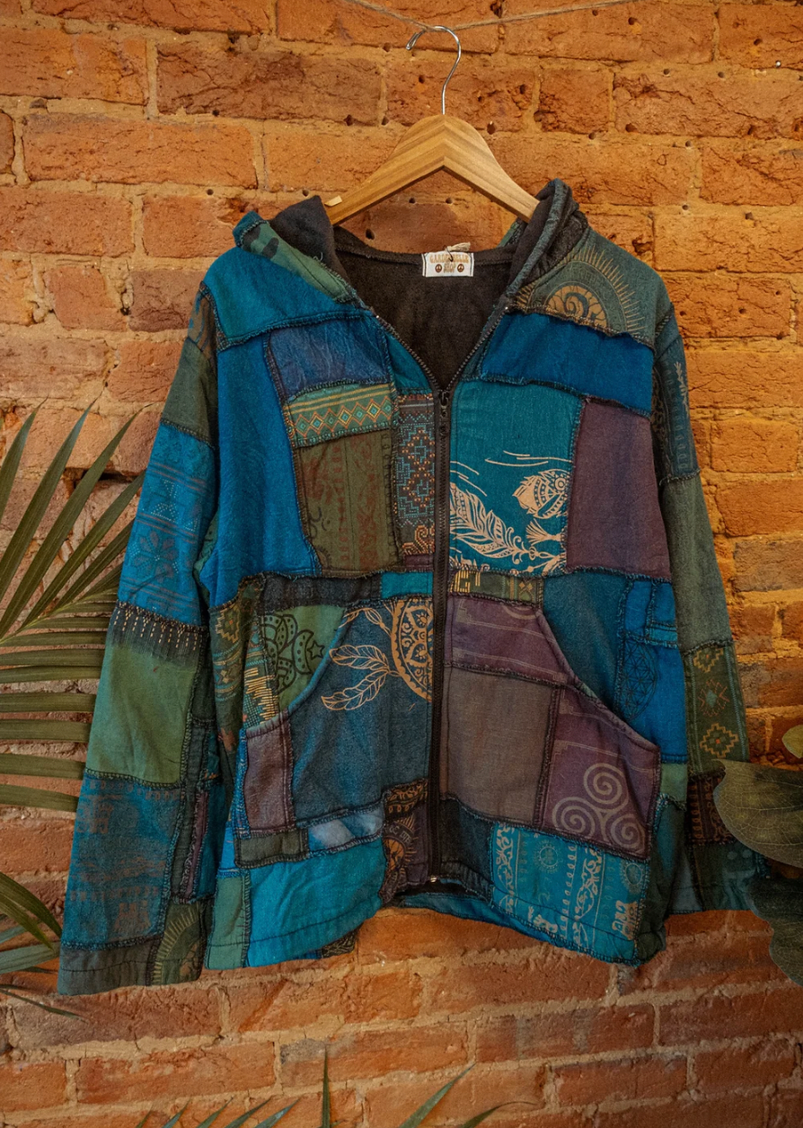 Gardenbelle Shop - Wholesale Jacket - Women's - Hippie Boho Patchwork Fleece Lined Jacket, Boho Coat Unisex6