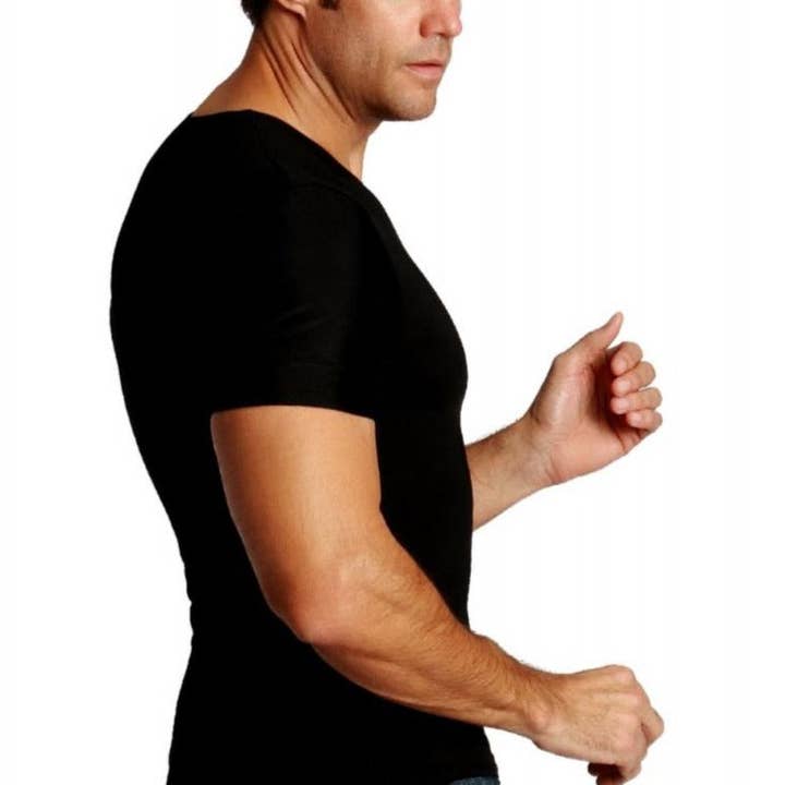 InstantFigure - Vente Chemise – homme - Chemise de compression à col rond Insta Slim I.S.Pro USA TS00014