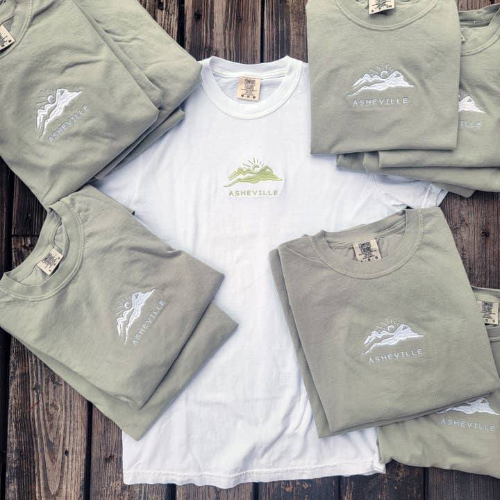 CUSTOM Comfort Colors 4 Inch Embroidery - Ring Spun Tee for wholesale by Cinci Made Embroidery