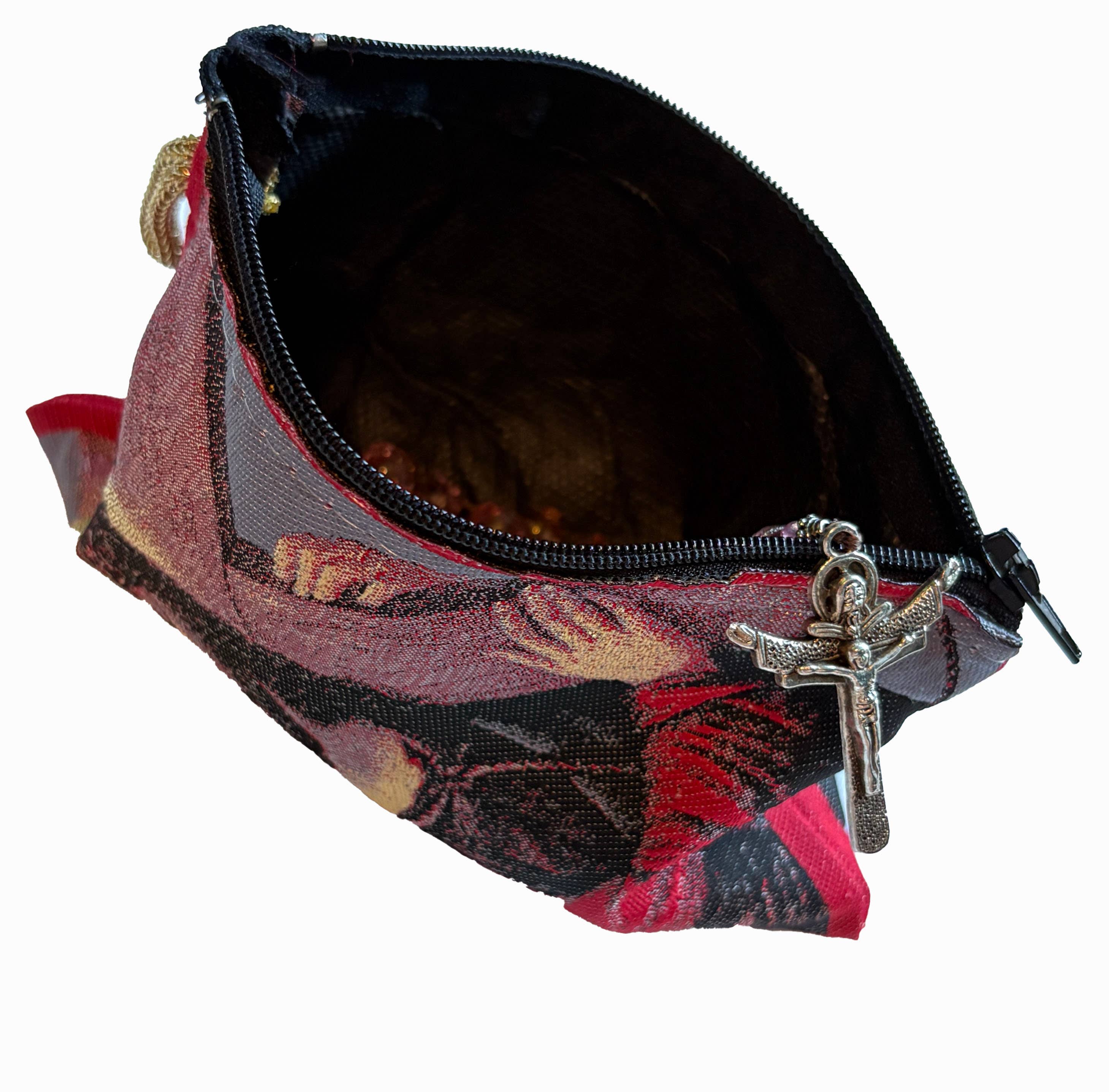 Oremus Mercy - Wholesale Pouch - Unisex - Rosary Pouch - Jesus Carrying Cross 4" x 6"1