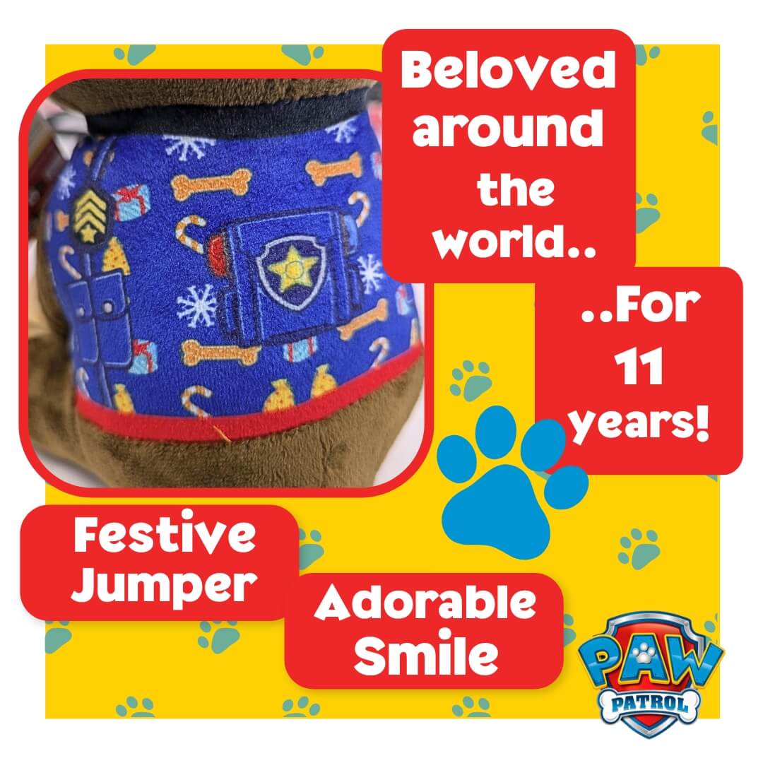 Baby Republic – wholesale Stuffed/plush toy – Kids & baby – Paw Patrol Chase 25cm Medium Sitting Plush3