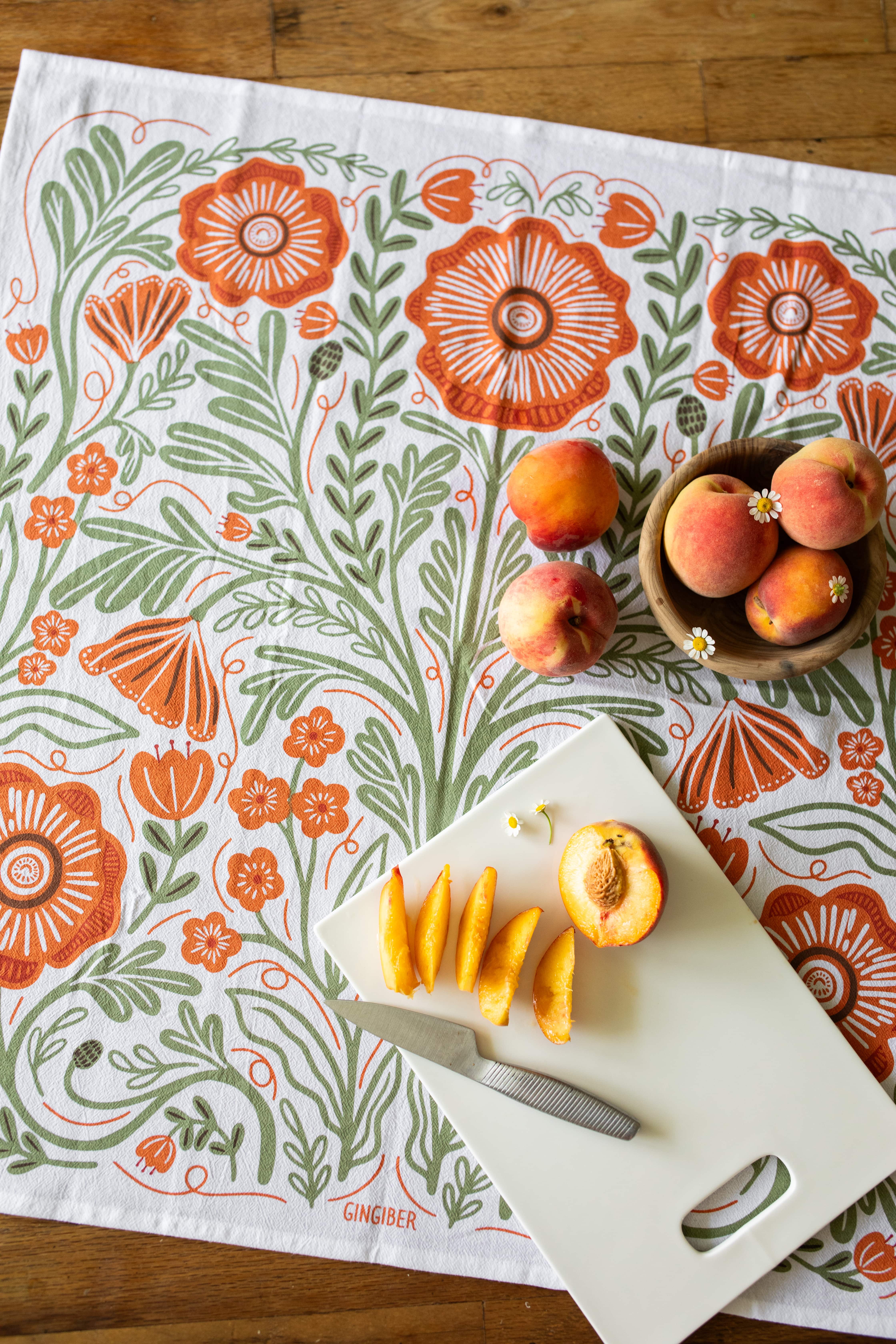 Gingiber - Wholesale Tea Towel - Poppy Tea Towel – Bright Floral Decor4