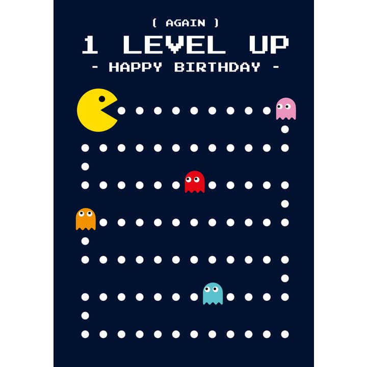 Studio Inktvis - Wholesale Birthday card - Greeting card Pac Man birthday 1 level up3