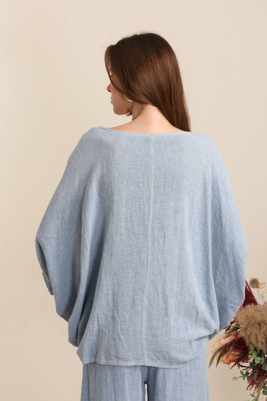 LÉA & LUC - Vente Tunique – femme - Blouse en 50% lin et 50% coton REF. 46527