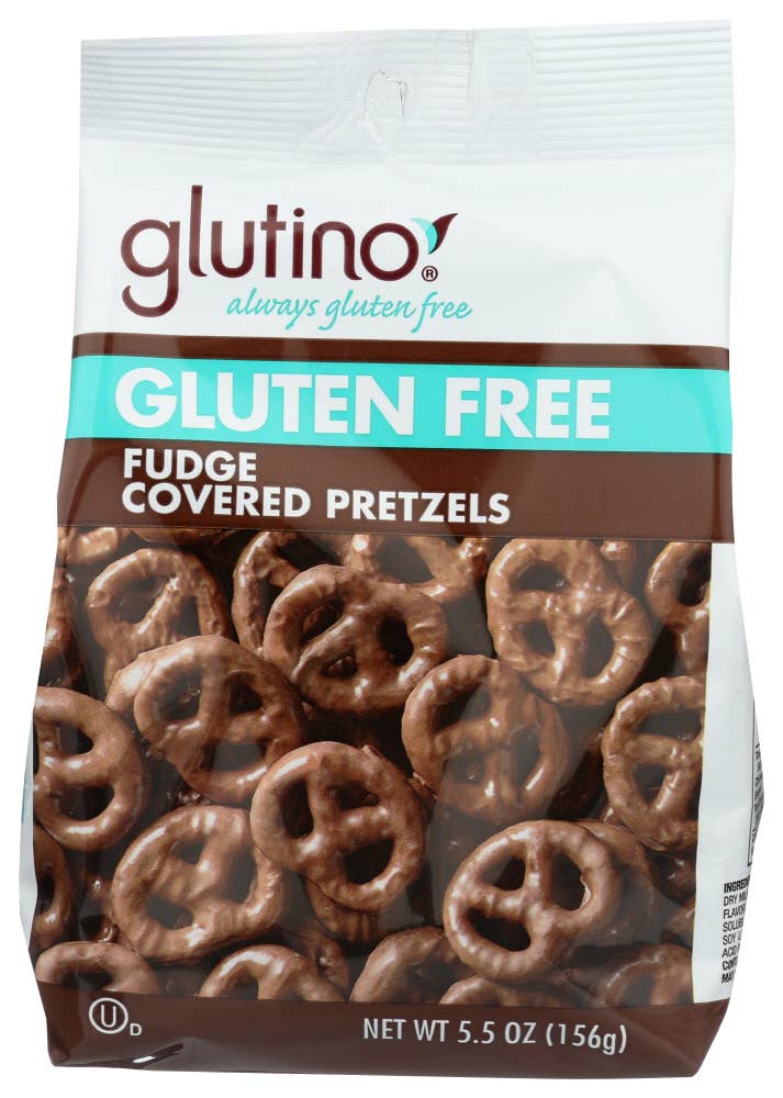 KeHE Distributors, LLC - Wholesale Pretzels - Glutino Pretzel GF Chocolate Fudge Covered 5.5 oz