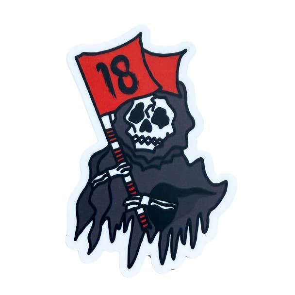 Deathly Shanker Sticker for wholesale by Shank It Golf