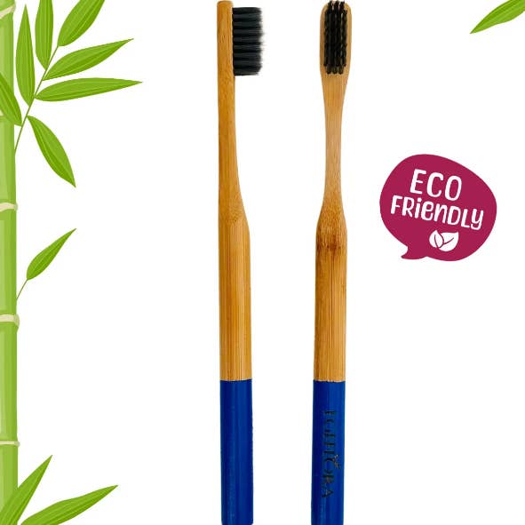 Bamboe Tandenborstel Volwassene Blauw voor wholesale door Egeflora