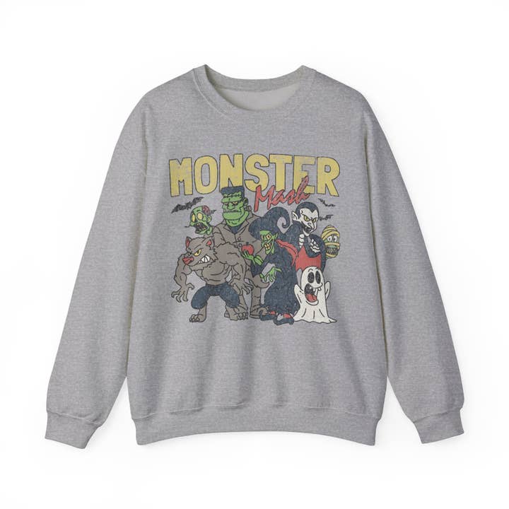 KILLER RETRO - Wholesale Graphic Sweatshirt - Unisex - Vintage Monster Mash Sweatshirt3