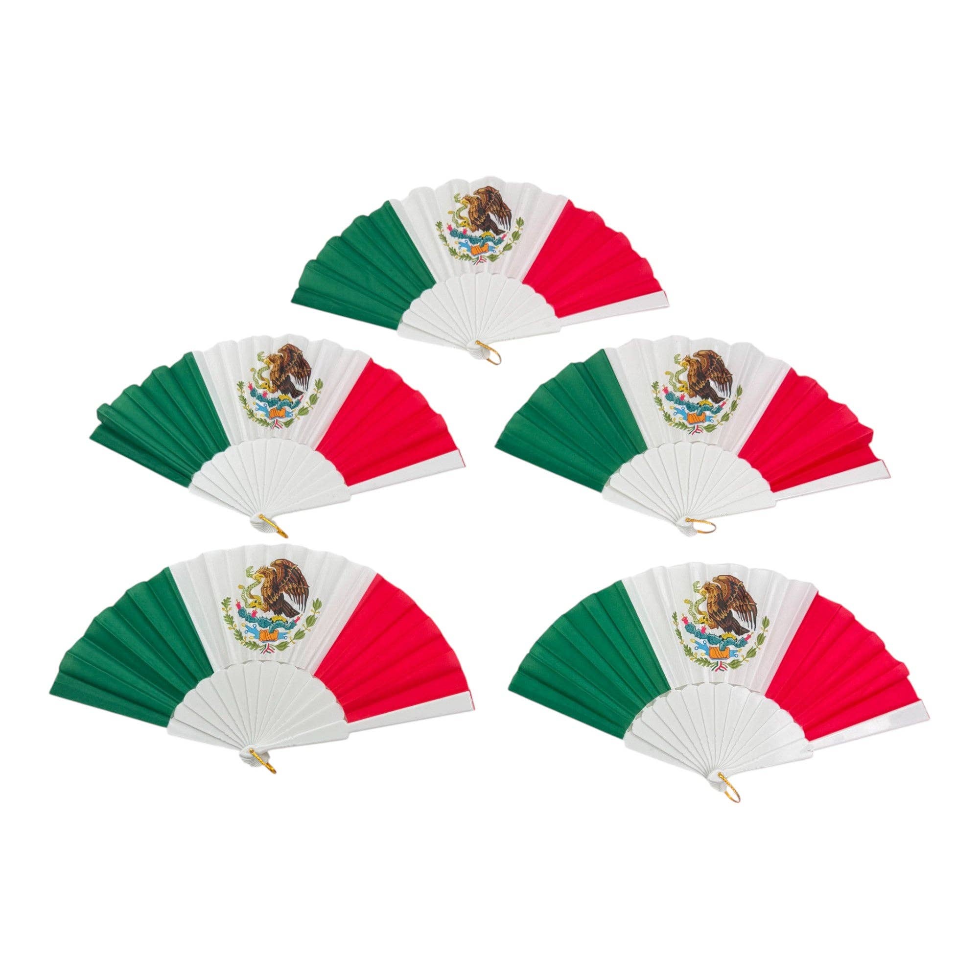 ONE COLOR Mexican national Print Oriental Hand Held Folding Fan FN0457 (12PC) for wholesale on Faire3