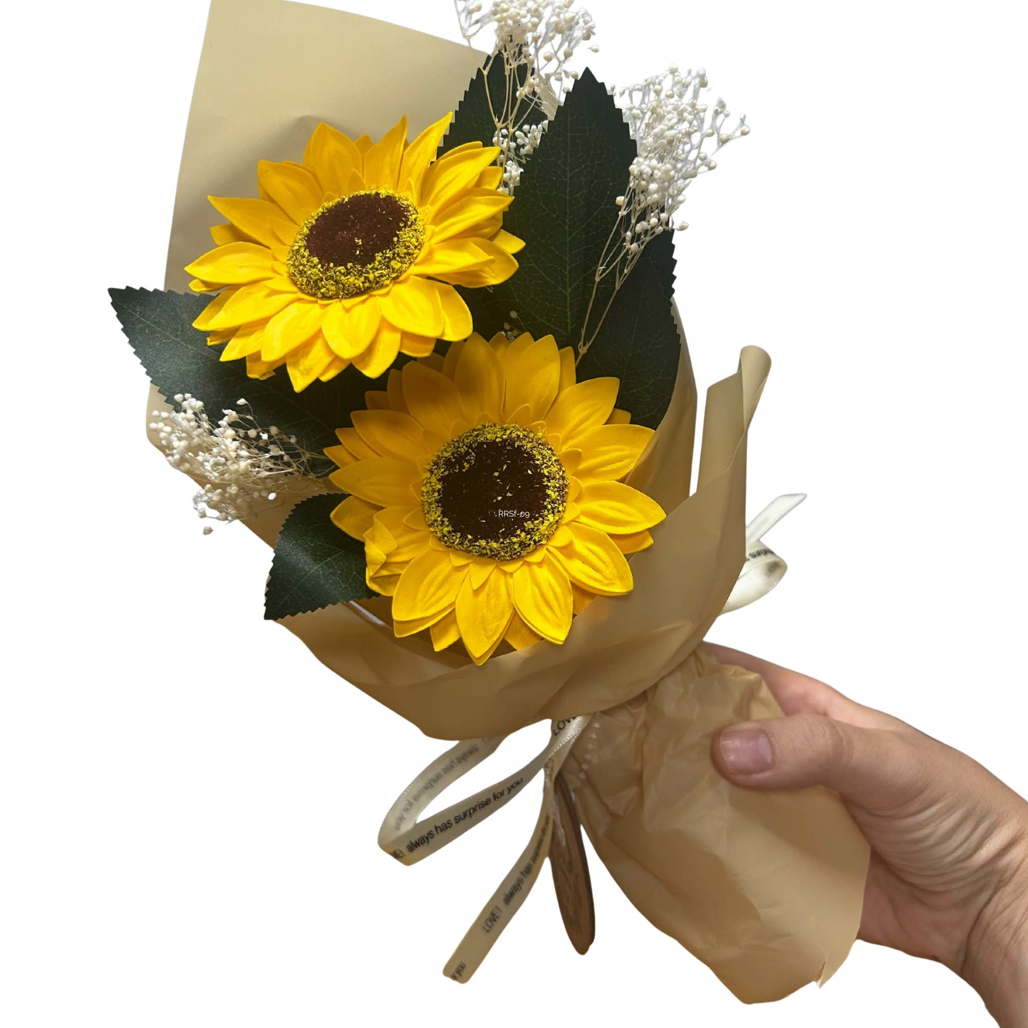 AW Artisan - Wholesale Bar Soap - 6x Box of Soap Flowers - Bouquet of Two Sunflowers7