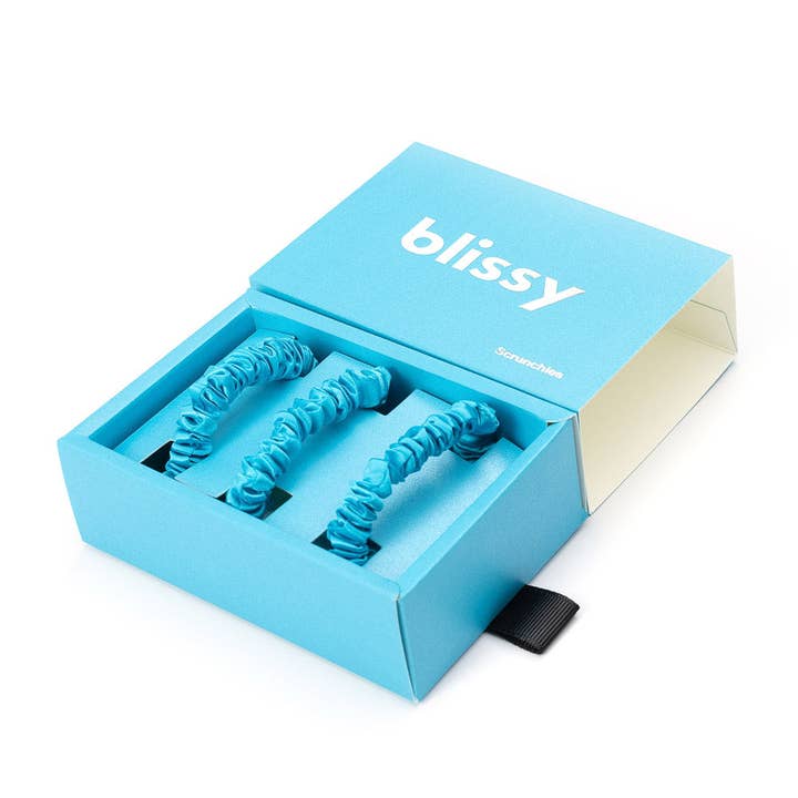 Blissy - Wholesale Scrunchie - Women's - Blissy Skinny Scrunchies - Bahama Blue