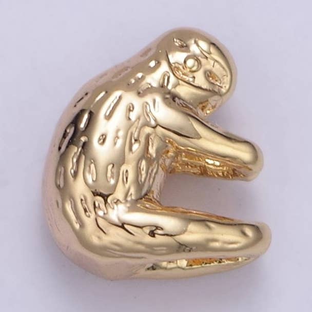 Mini 16K Gold Filled Lazy Sloth Charm for Necklace Bracelet Pendant Jewelry N-629 for wholesale by Aim Eternal