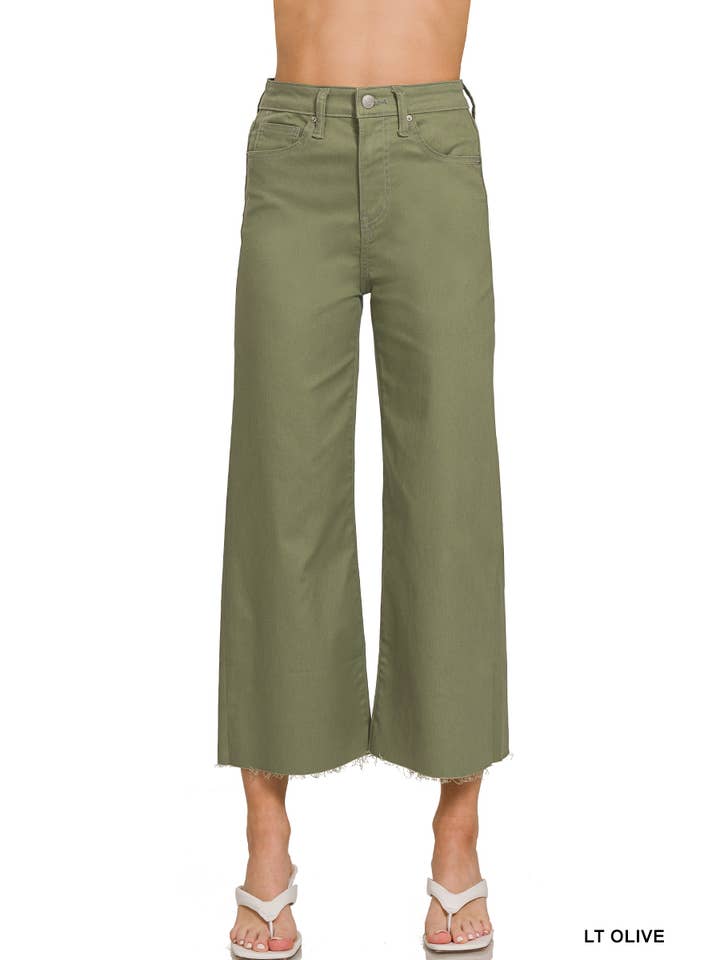 Vanilla Monkey - Wholesale Jeans - Women's - High Rise Flare Cropped Color Denim Pants