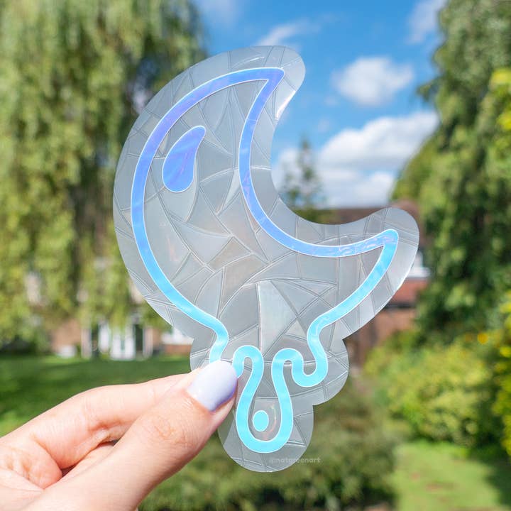 Moon Suncatcher fönsterklistermärke (Rainbow Maker) för wholesale av NatGreenArt