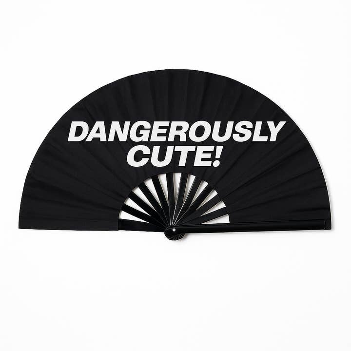 That Gay Creation – wholesale Handheld folding fan – Dangerously cute Large Clacking Fan, club accessory 0