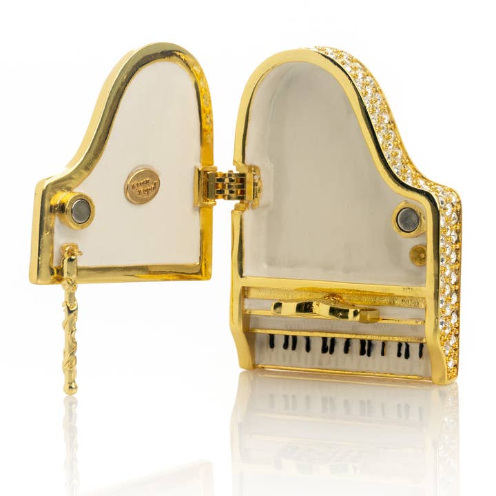 Keren Kopal - Wholesale Jewelry Box/Organizer - Golden White Piano6
