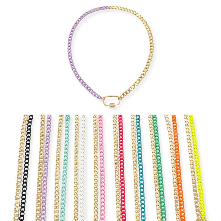 MNK071 - Half Enamel Chain* for wholesale by OMG Blings