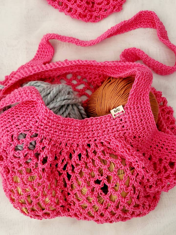 Handmade Crochet Market Bag - Beach Tote - Net Shopping Bag for wholesale by Bea'slittlestore