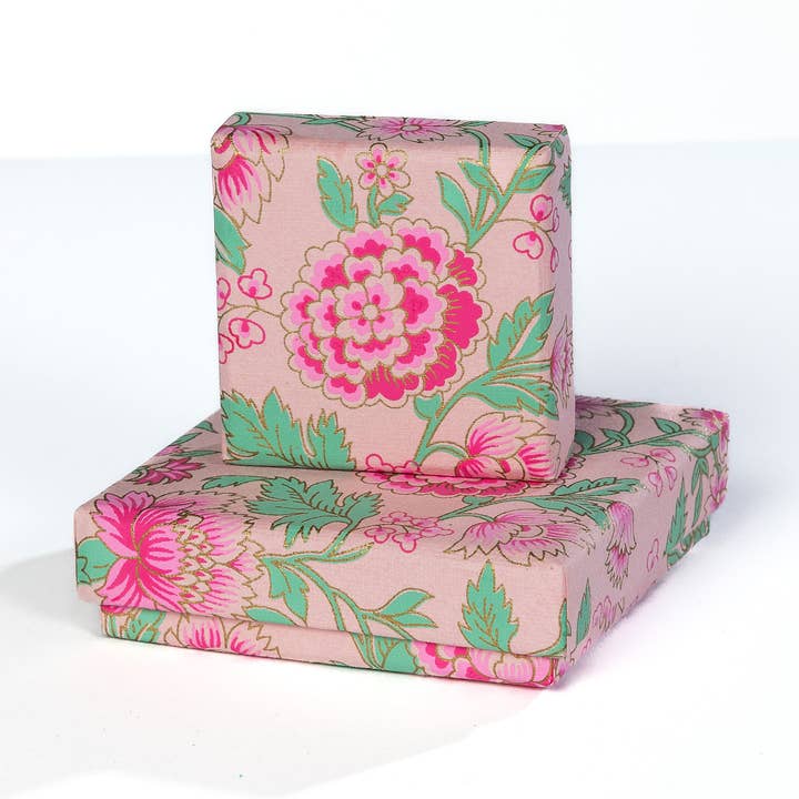 Luxury Peony Handmade Paper Jewellery Box for wholesale by Globe Enterprise