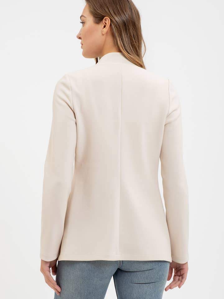 Blu Pepper - Wholesale Blazer - Women's - NOTCH COLLAR LONG SLEEVE LONG LINE BLAZER15