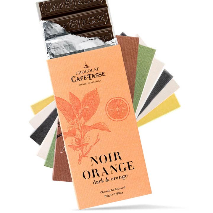Café-Tasse - Wholesale Chocolate - Black & Orange (tablet, pack of 12)2