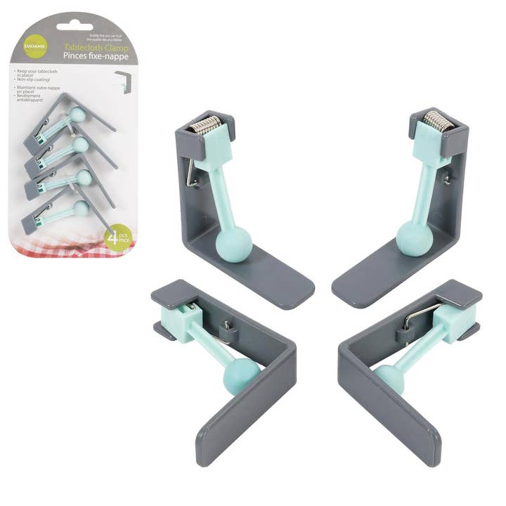 Luciano Gourmet - Wholesale Kitchen Tool/Gadget - L.Gourmet 4-pc Tablecloth Clamps