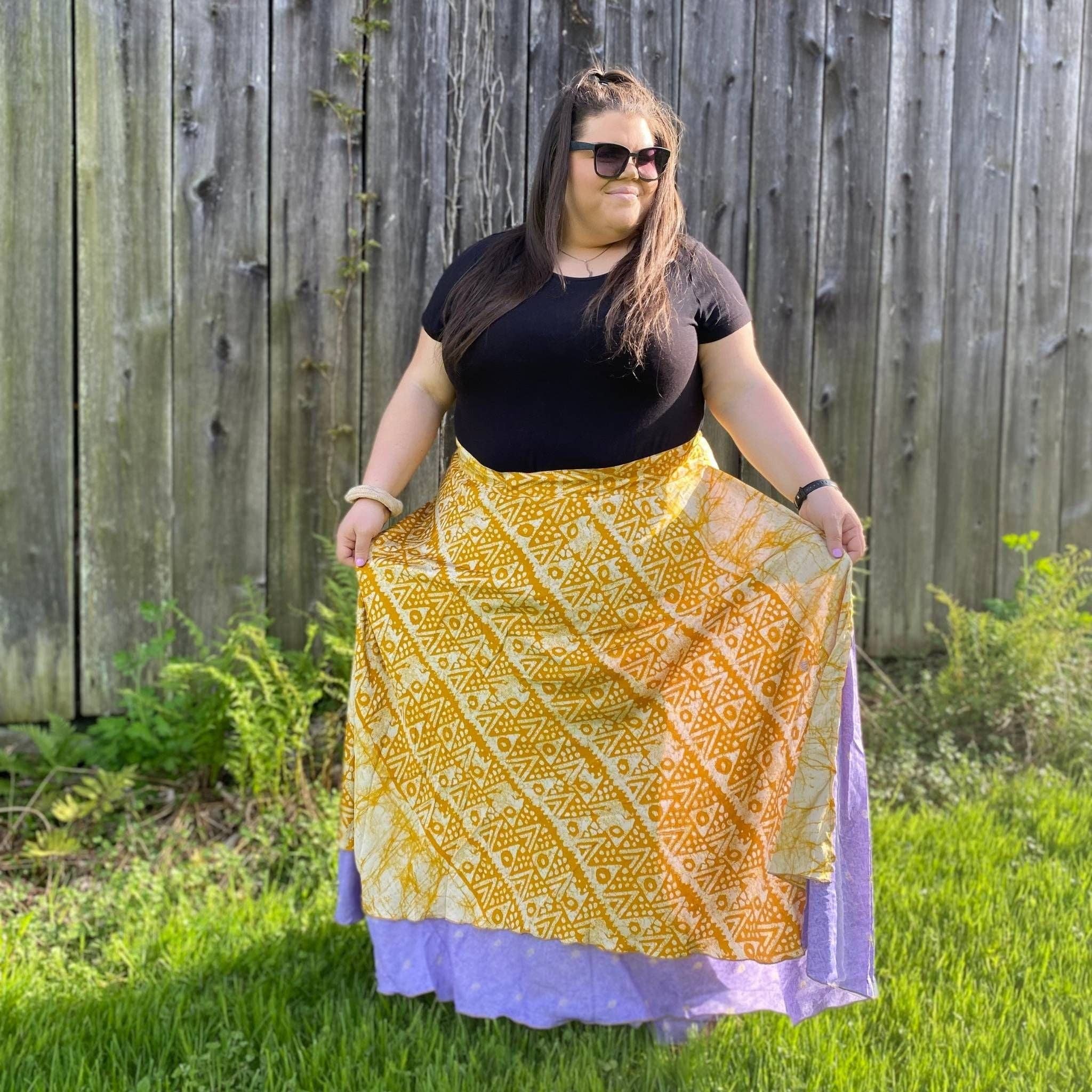 Darn Good Yarn - Wholesale Skirt - Women's - Sari Wrap Skirt38