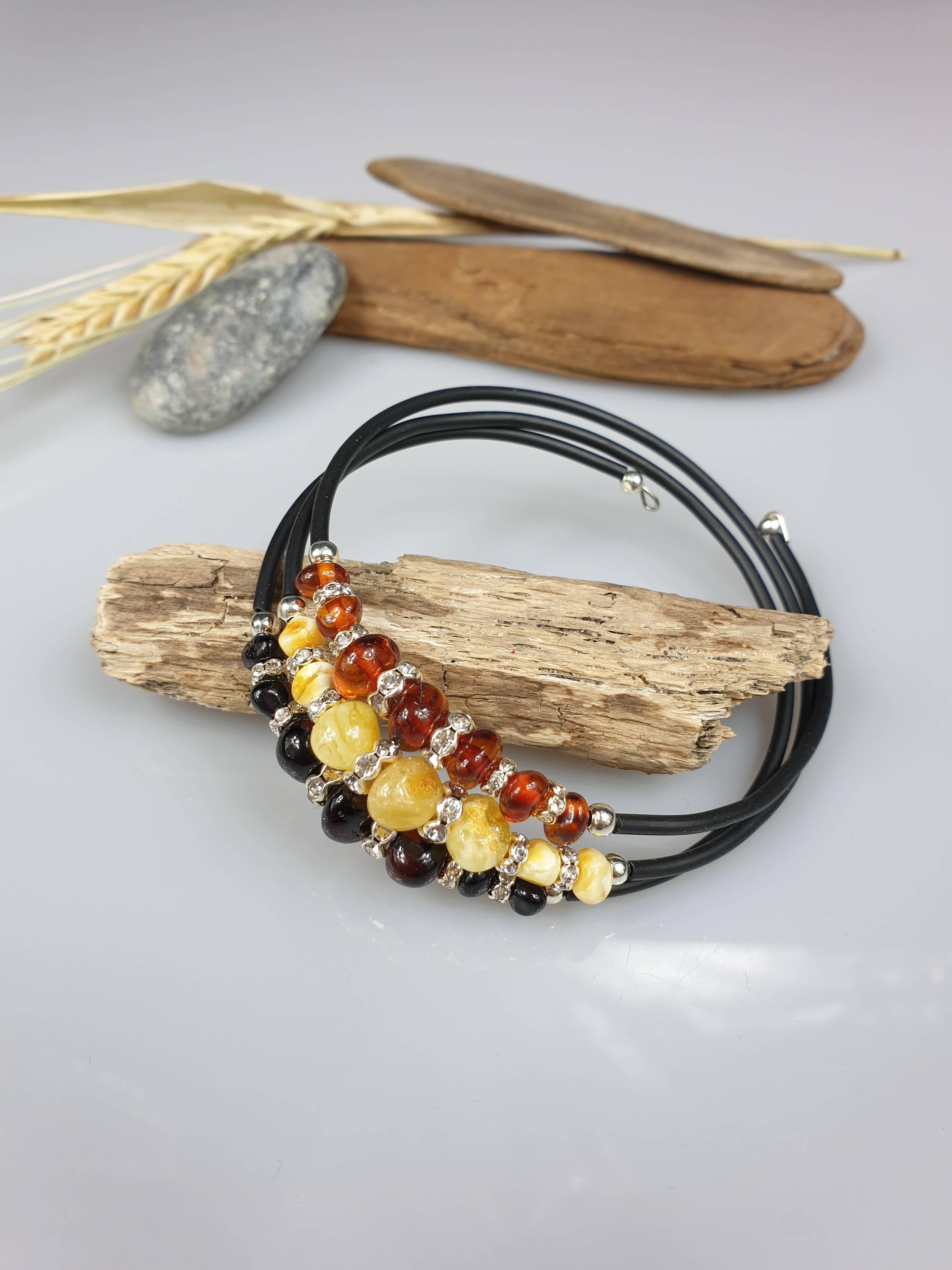 AmberLithuania – Pulseira de missangas por atacado – Pulseira âmbar, pulseira de pedras preciosas para adultos, pulseira de cristal2