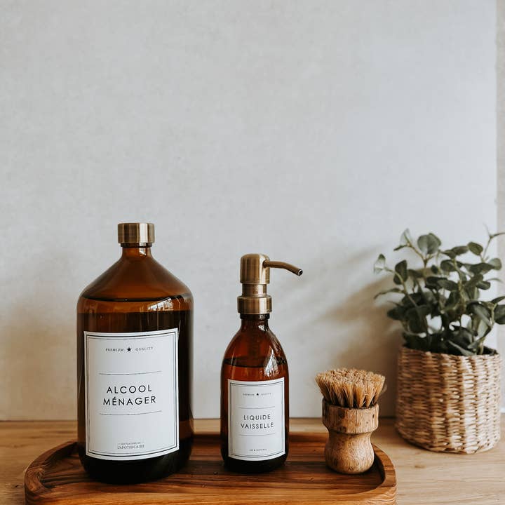 Les Flacons de l’Apothicaire - Wholesale Soap Dispenser - Dishwashing Liquid - Amber Bottle2