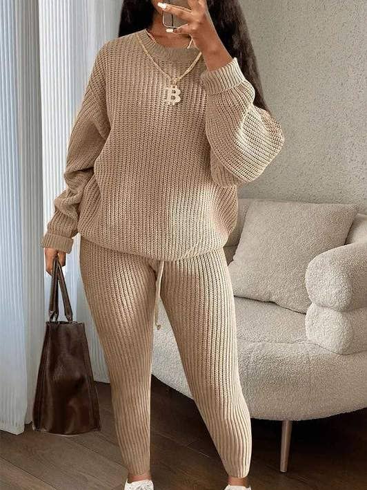 Queen Fashion - Wholesale Top & Skirt Set - Women's - knitted sweater top and pants set3