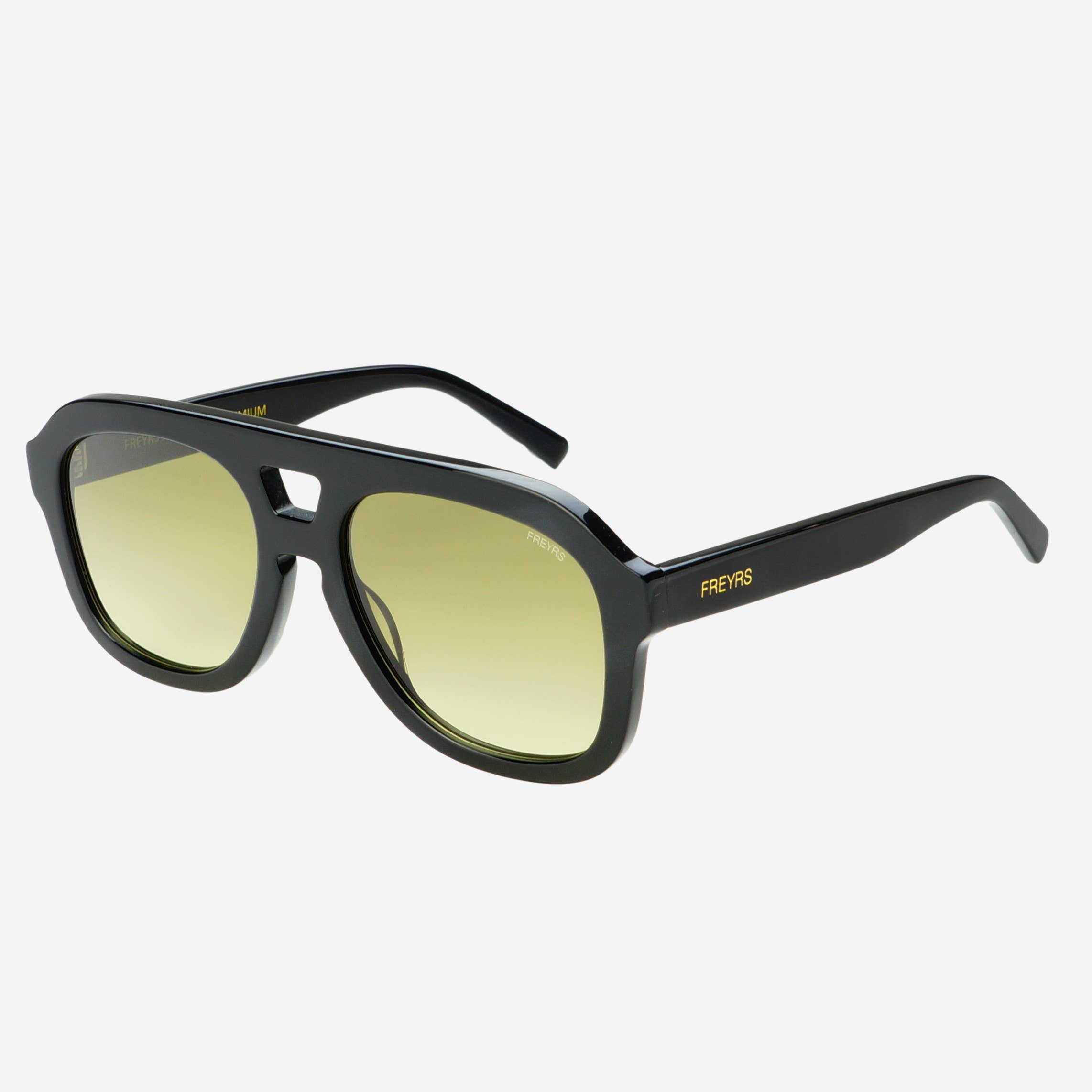 Black Voyager Acetate Oversized Mens Aviator Sunglasses for wholesale on Faire2