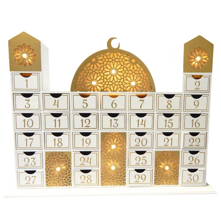 Peacock Supplies - Wholesale Advent Calendar - Ramadan Wooden Countdown Calendar - Mosque