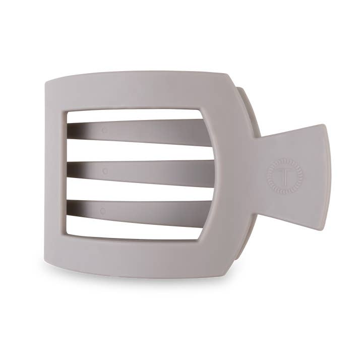 Square Flat Hair Clip | Large | Silver Flames for wholesale by TELETIES