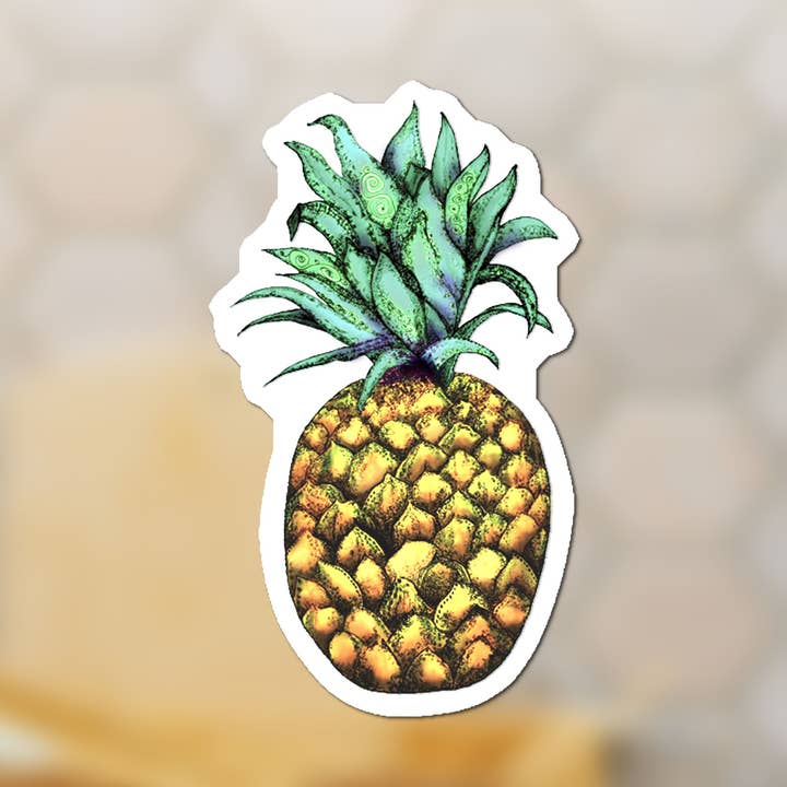Pineapple Sticker, Food Decal, Friendship Hospitality Warmth for wholesale by Katekreates