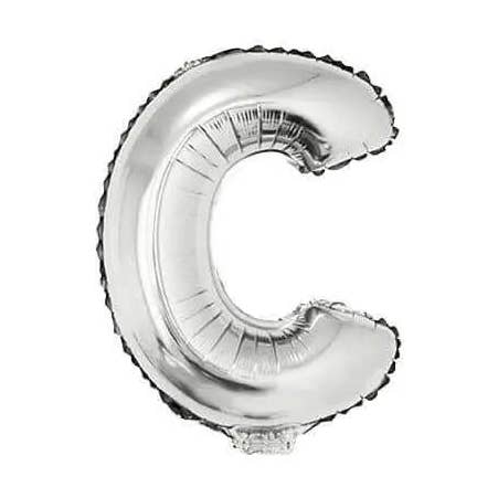 Ballon am Stiel - 16" Silberbuchstabe C für den Großhandel von Party Expo, LLC