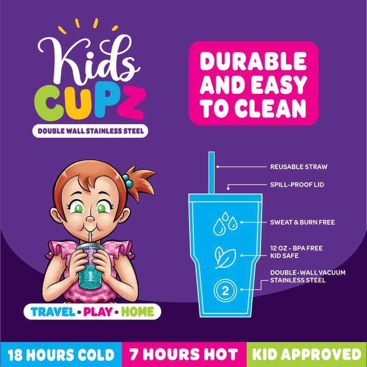 Novelty Brands - Wholesale Insulated Mug/Tumbler - Insulated Cup Kids Drink N Play 12 oz Assortment- 6/Display