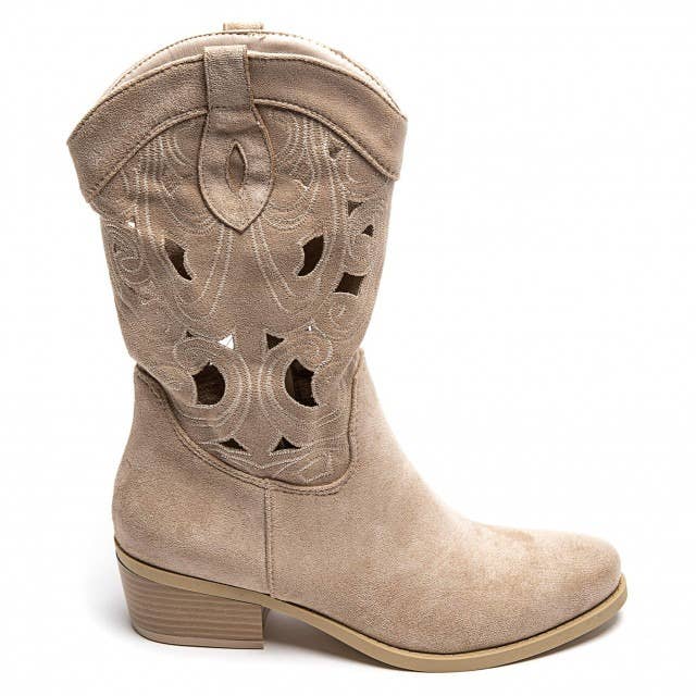 No Doubt Shoes - Wholesale Cowboy Boots - Women's - WOMENS CUT OUT DETAIL EMBROIDERED BLOCK HEEL COWBOY BOOTS9