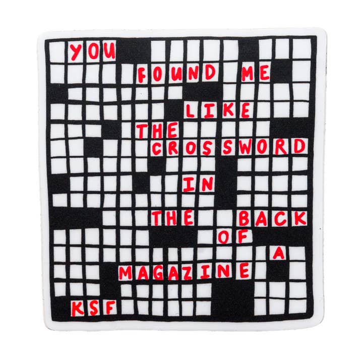 crossword puzzle vinyl sticker for wholesale by Reminders To My Future Self