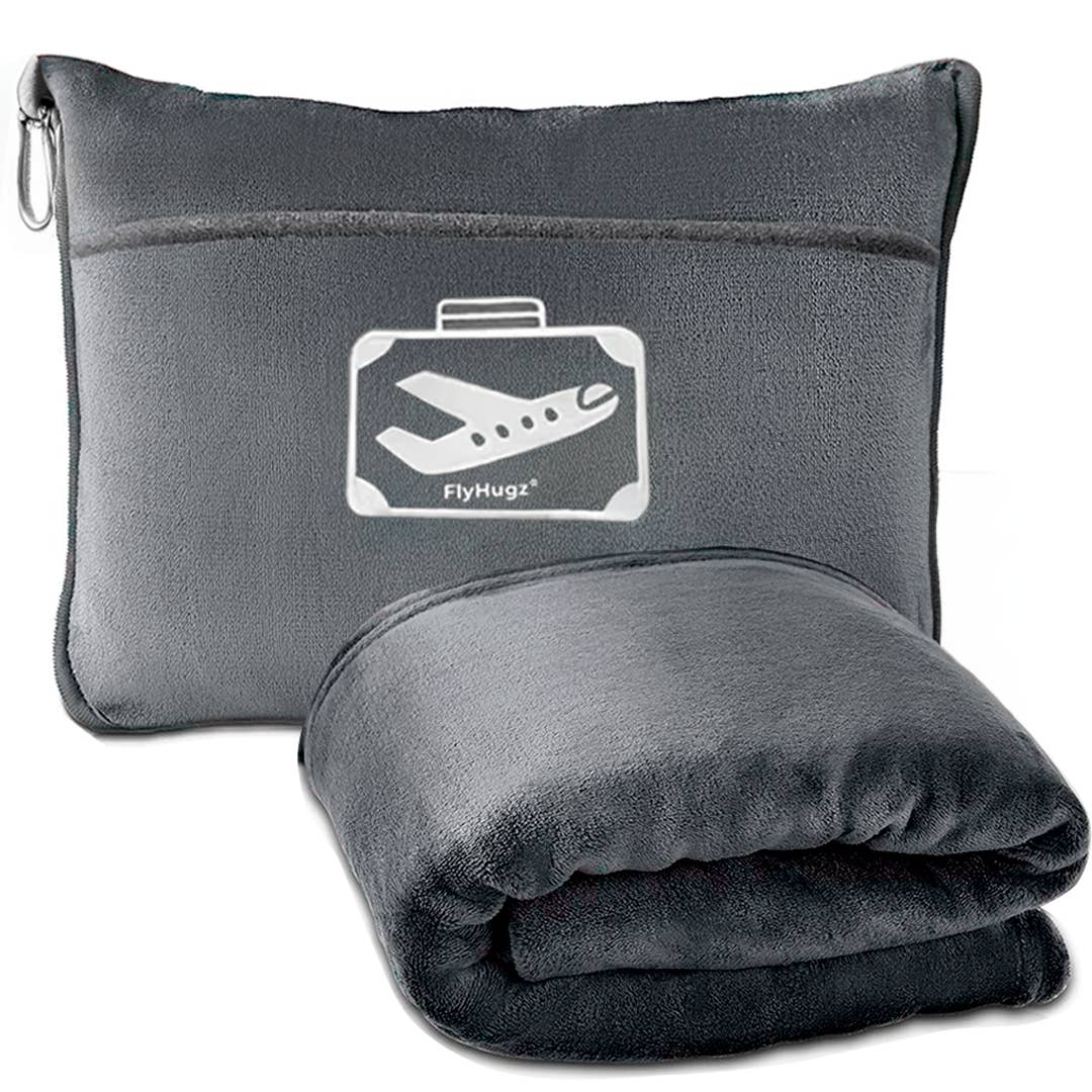 FlyHugz® - Vendita all'ingrosso Set da viaggio - Coperta e Borsa Comfort FlyHugz®