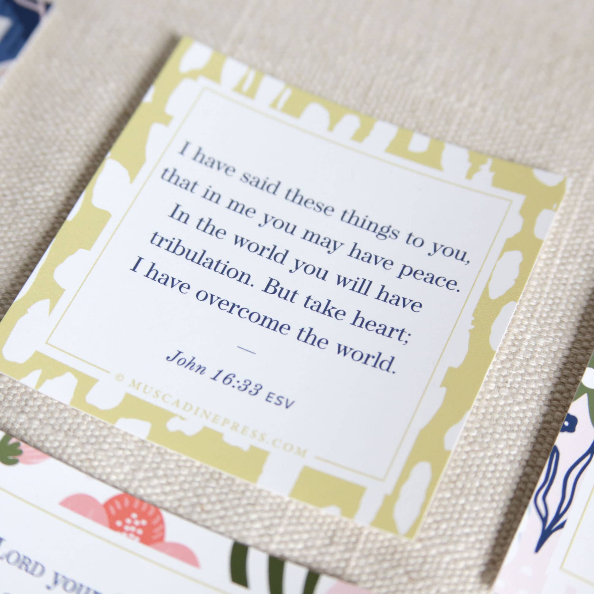 Muscadine Press - Wholesale Sticker - Scripture Static Cling, Take Heart3