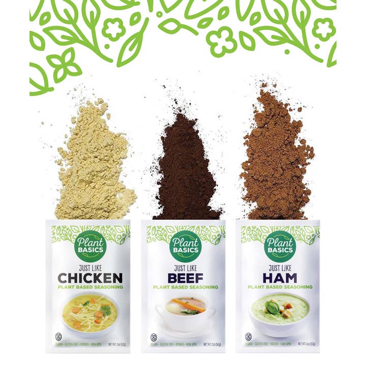 Plant Basics - Vente Mélanges d'épices séchées - Assaisonnement à base de plantes, comme du jambon, sachet de 2 oz