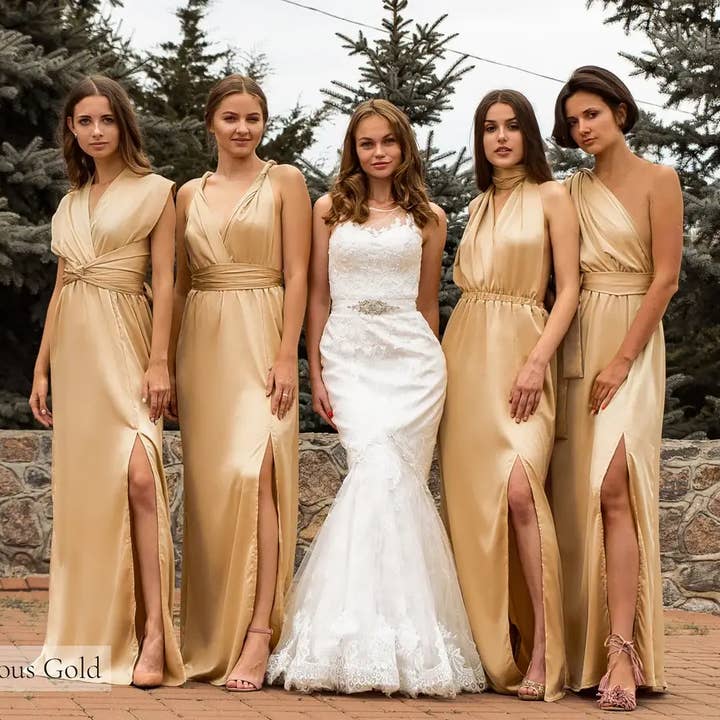 IDENTITY LINGERIE – wholesale Klänning - Dam – Silke brudtärna klänning Infinity Guest Satinklänningar Multiway8