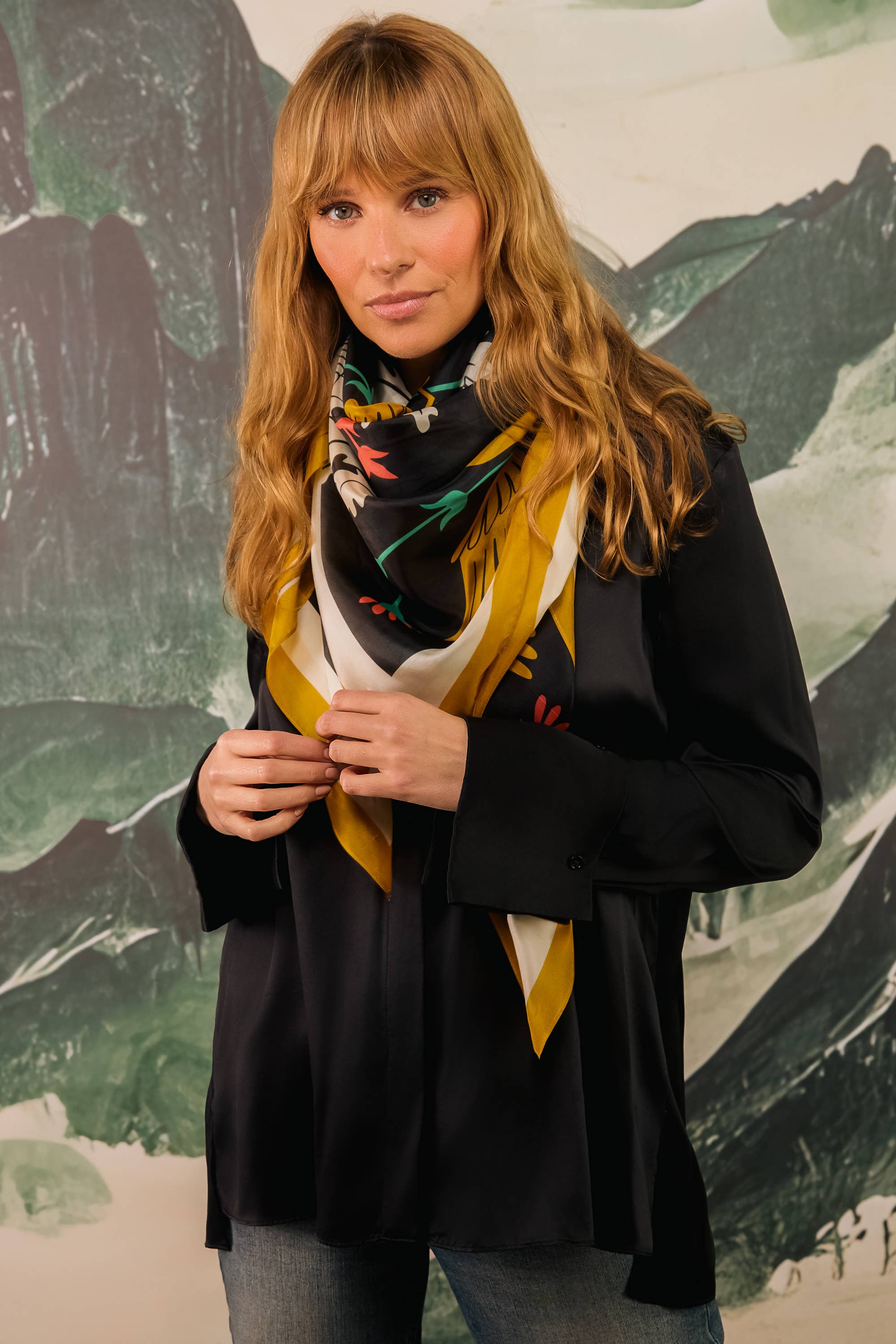 Artemis Muse – wholesale Scarf – Women's – Regal Doves & Lions Luxury Silk Scarf 120cm * 120cm2