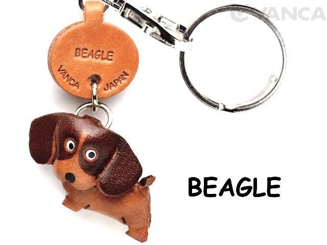 VANCA CRAFT - Wholesale Keychain - Unisex - Beagle Leather Dog Pet Handmade Keychain Bag Charm Accessory1